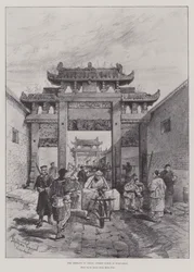 Les Allemands en Chine, scène de rue à Kiao-Chau